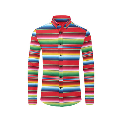 Serape Pattern Men's Long Sleeve Shirt