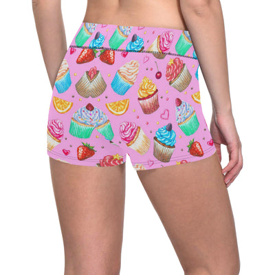 Cupcake Pattern Print Design CP05 Yoga Shorts