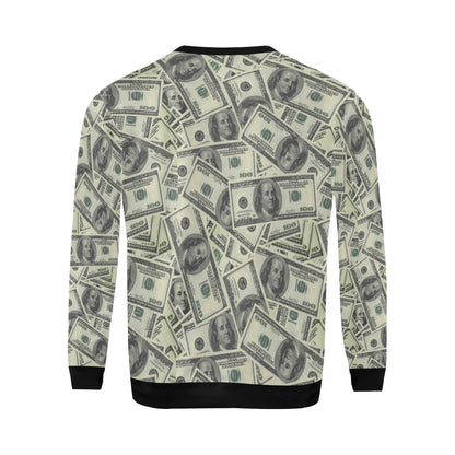 Dollar Pattern Print Design DO02 Men Long Sleeve Sweatshirt