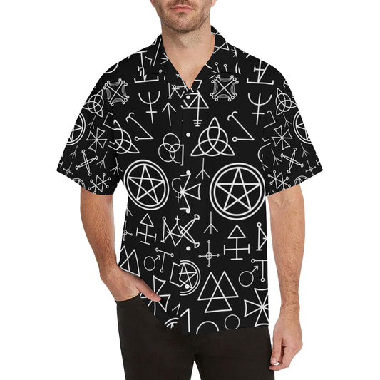 Pentagram Pattern Print Design A02 Men's Hawaiian Shirt