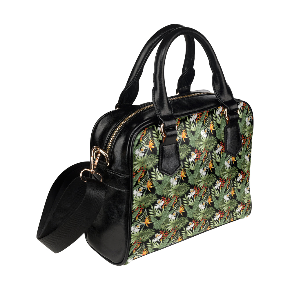 Bird Of Paradise Pattern Print Design 02 Shoulder Handbag