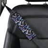 Lavender Dragonfly Pattern Print Design LV03 Car Seat Belt Cover