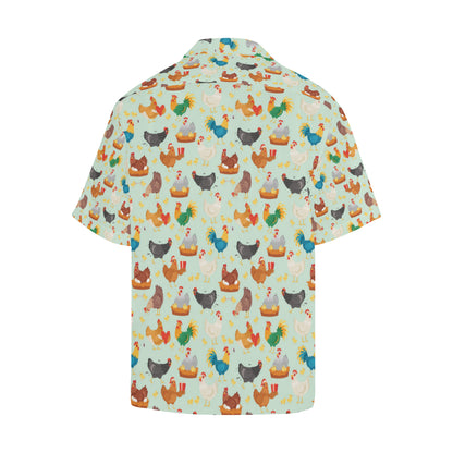 Chicken Pattern Print Design 07 Men's Hawaiian Shirt