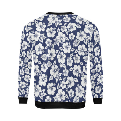 Hibiscus Pattern Print Design HB012 Men Long Sleeve Sweatshirt