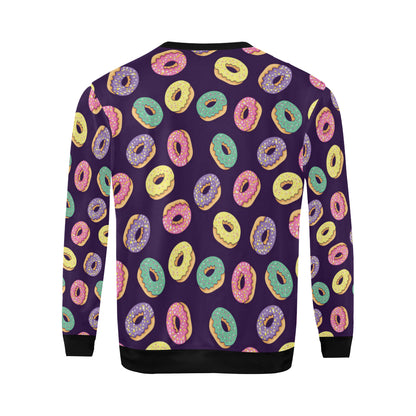 Donut Pattern Print Design DN08 Men Long Sleeve Sweatshirt