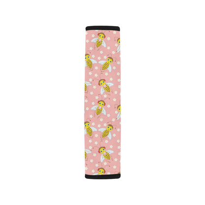 Bee Pattern Print Design BEE07 Car Seat Belt Cover