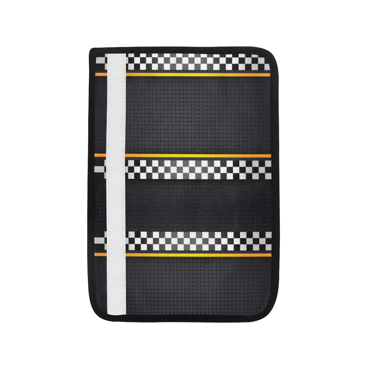 Checkered Flag Yellow Line Style Car Seat Belt Cover