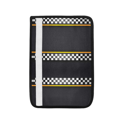 Checkered Flag Yellow Line Style Car Seat Belt Cover