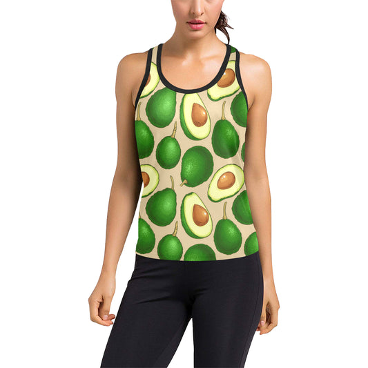 Avocado Pattern Print Design AC010 Women's Racerback Tank Top