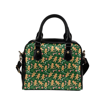 Gingerbread Pattern Print Design 04 Shoulder Handbag