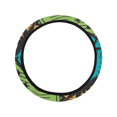 Palm Tree Pattern Print Design PT09 Steering Wheel Cover with Elastic Edge