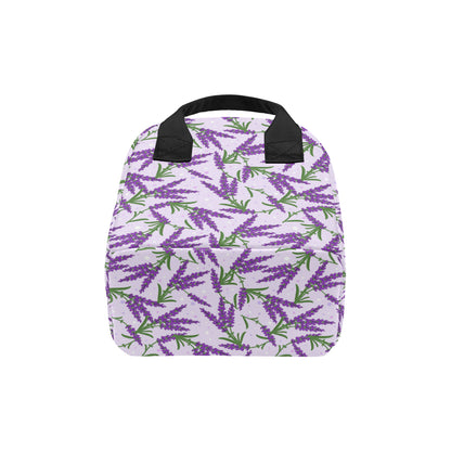 Lavender Pattern Print Design LV02 Insulated Lunch Bag