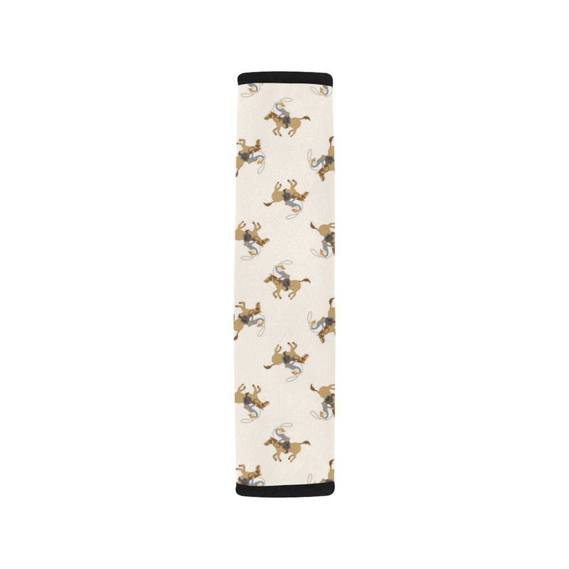 Cowboy Pattern Print Design 01 Car Seat Belt Cover