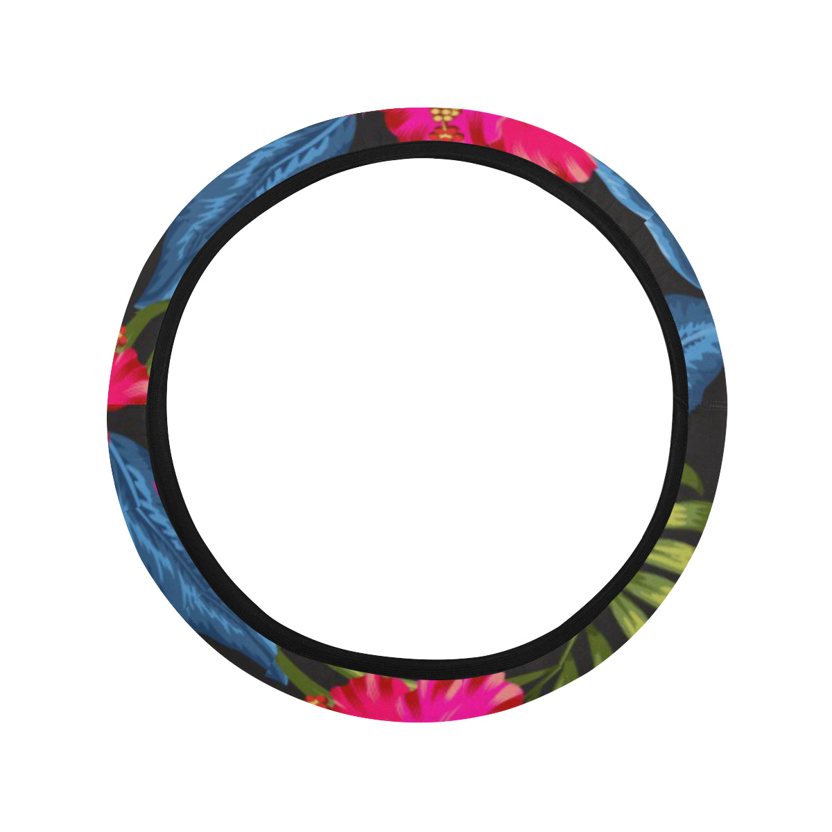 Bird Of Paradise Pattern Print Design BOP014 Steering Wheel Cover with Elastic Edge
