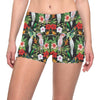 Tropical Flower Pattern Print Design TF03 Yoga Shorts