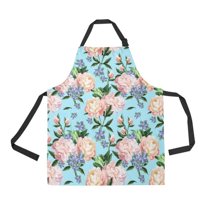 Peony Pattern Print Design PE02 Apron with Pocket