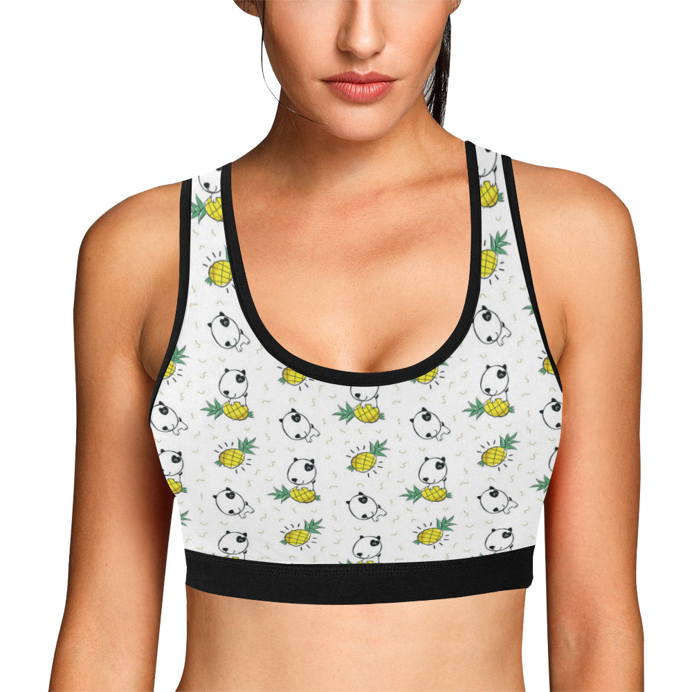 Bull Terriers Pattern Print Design 05 Sports Bra