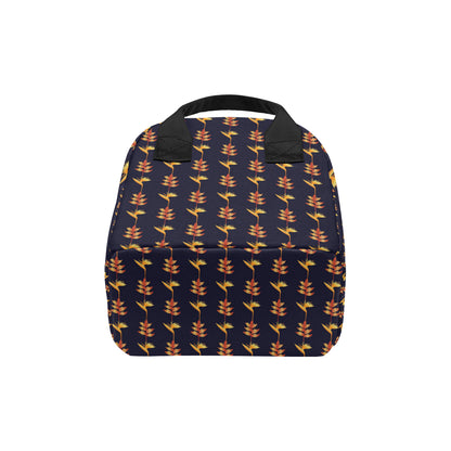 Heliconia Pattern Print Design HL06 Insulated Lunch Bag