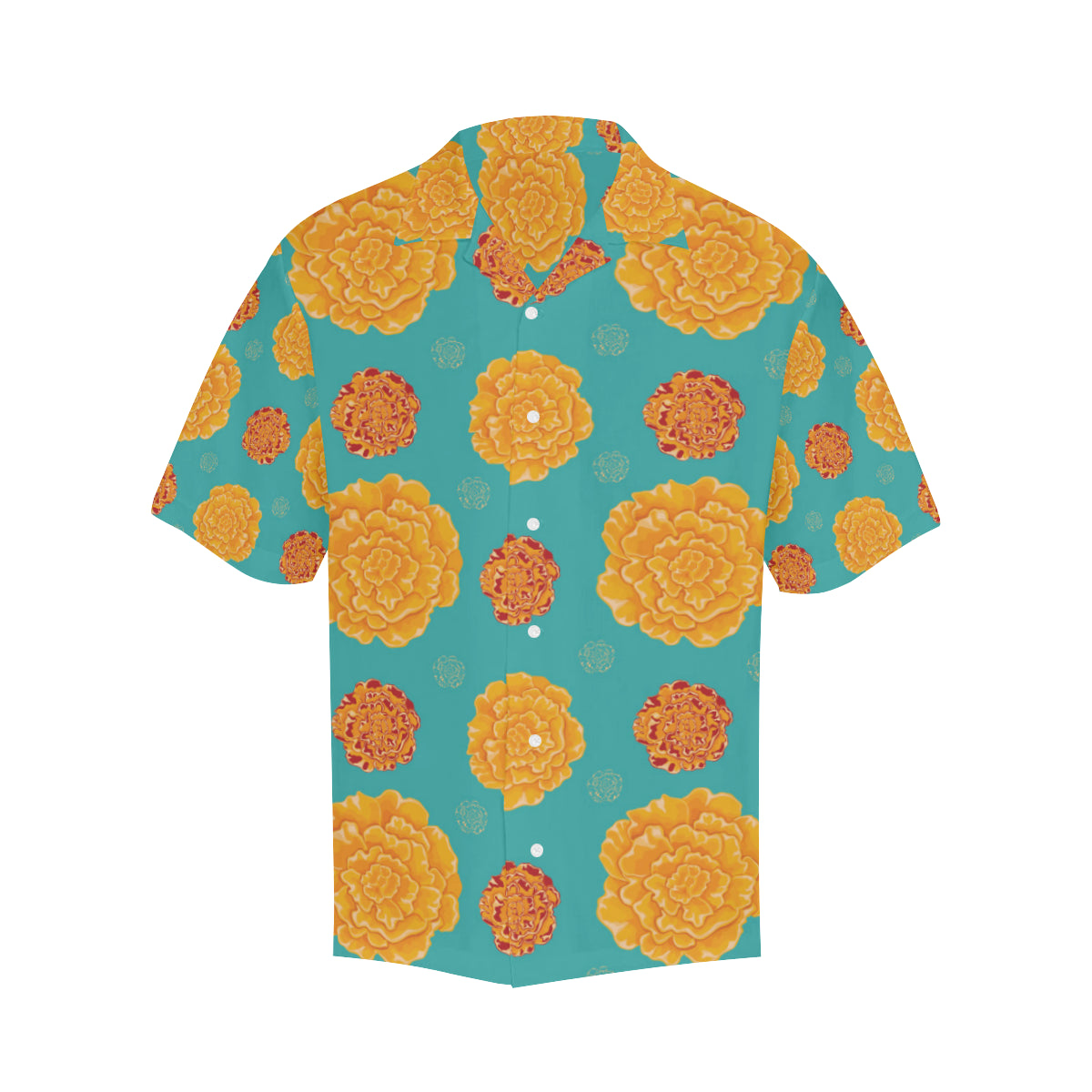 Marigold Pattern Print Design 02 Men's Hawaiian Shirt