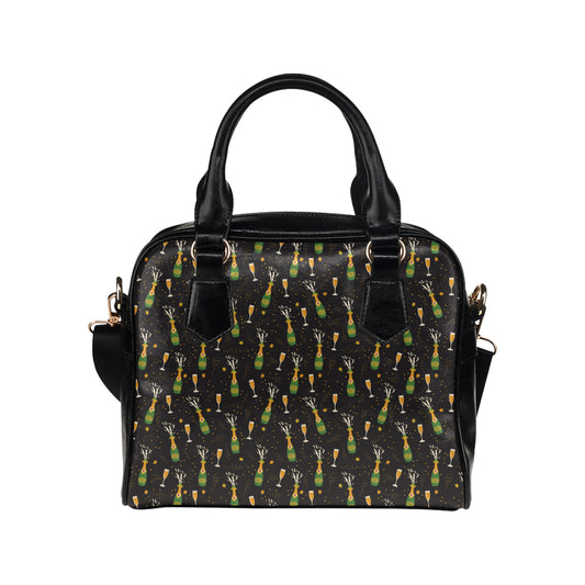 Champagne Pattern Print Design 04 Shoulder Handbag