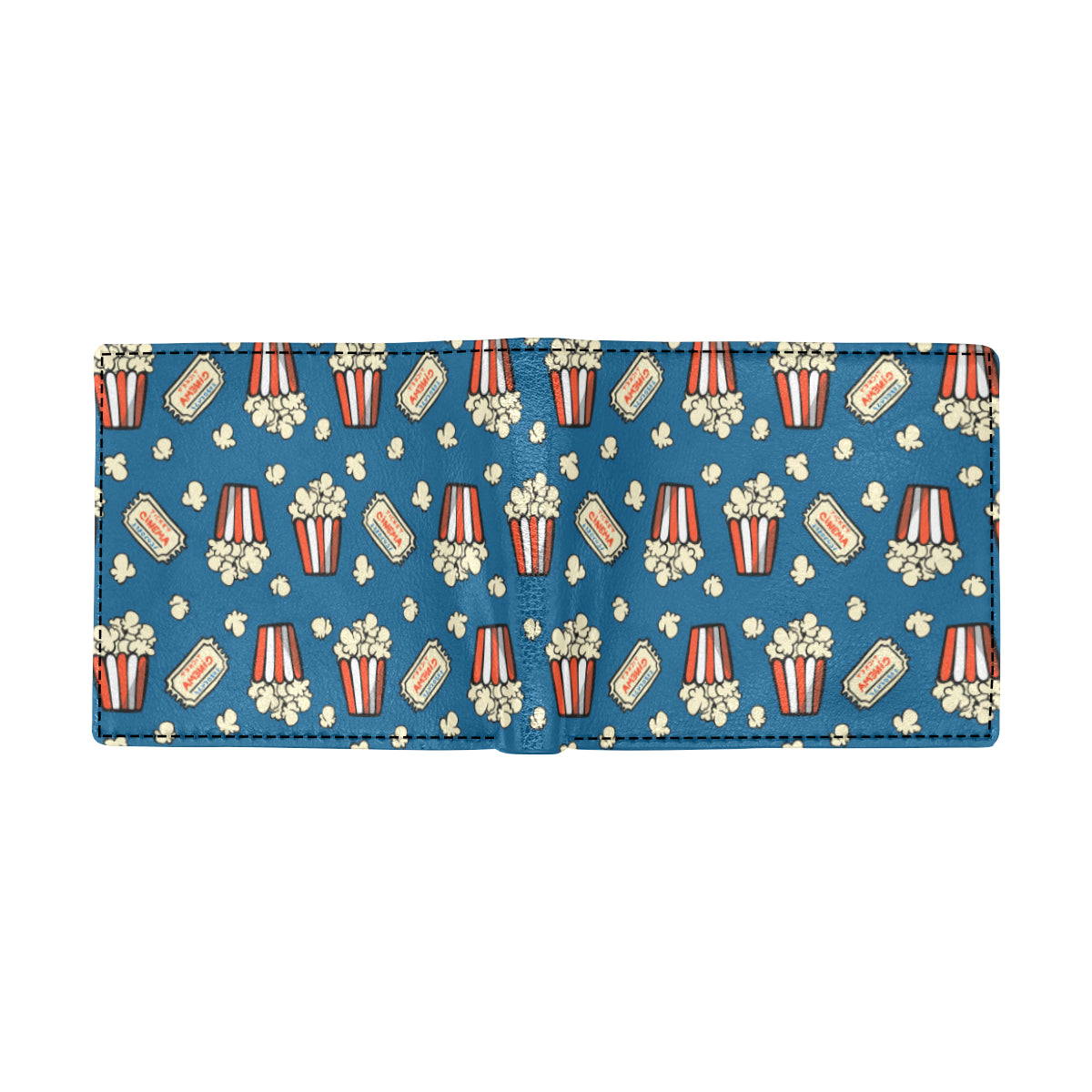 Popcorn Pattern Print Design A03 Men's ID Card Wallet