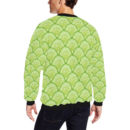 Cucumber Pattern Print Design CC04 Men Long Sleeve Sweatshirt