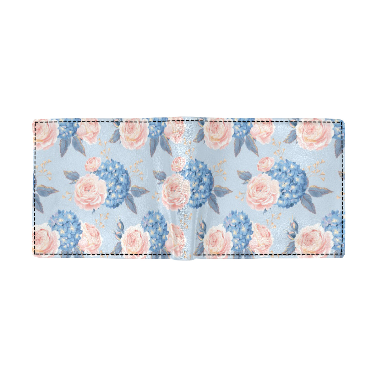 Hydrangea Pattern Print Design HD06 Men's ID Card Wallet