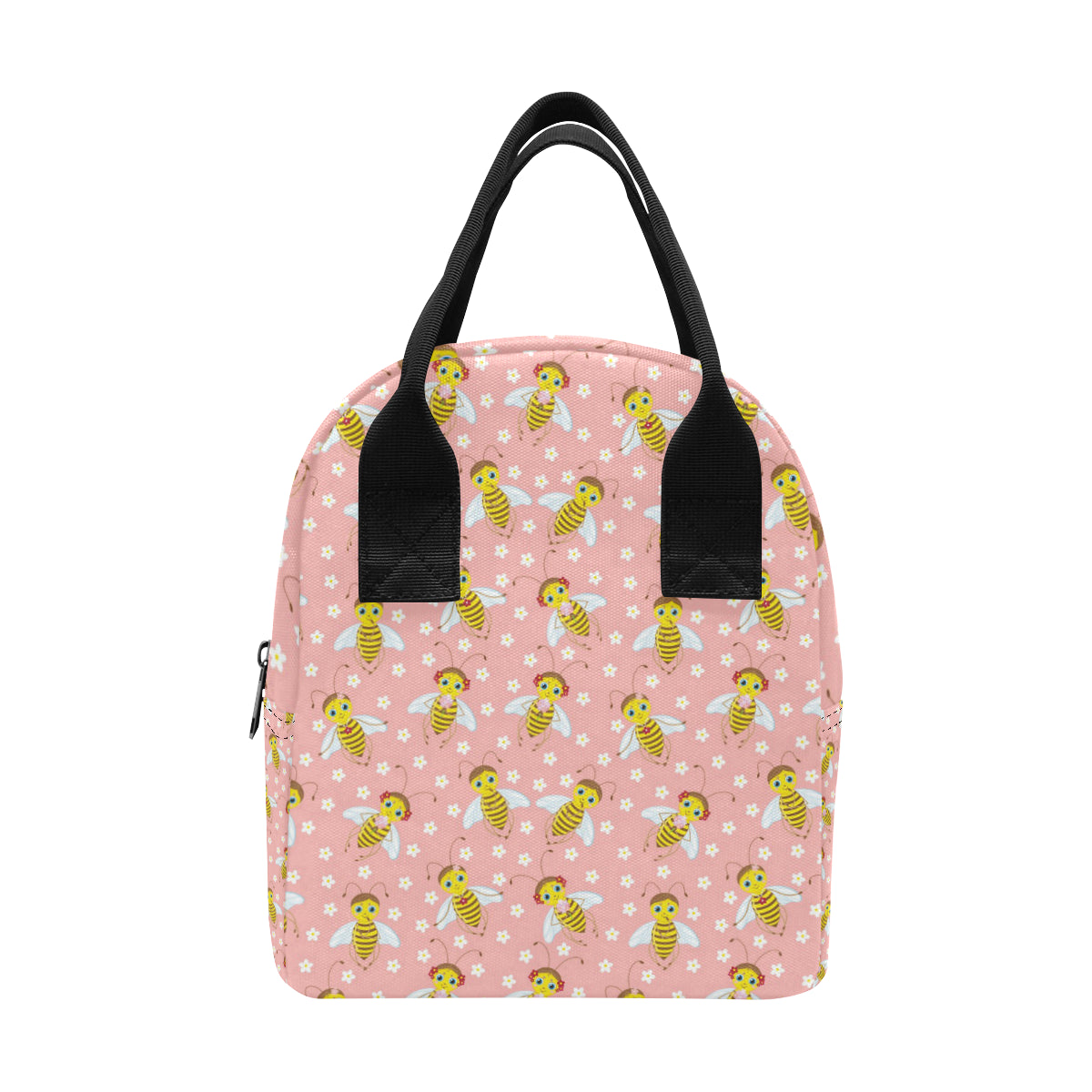 Bee Pattern Print Design BEE07 Insulated Lunch Bag