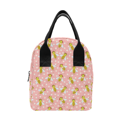 Bee Pattern Print Design BEE07 Insulated Lunch Bag