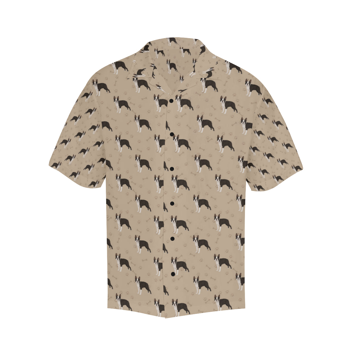 Boston Terrier Pattern Print Design 02 Men's Hawaiian Shirt