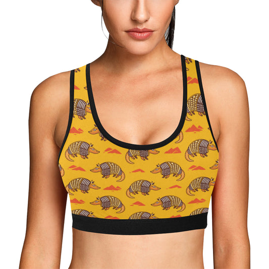 Armadillo Pattern Print Design 03 Sports Bra