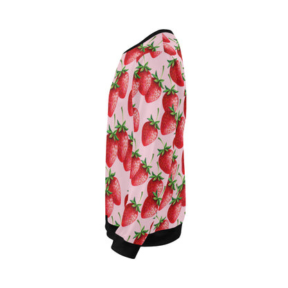 Strawberry Pattern Print Design SB03 Men Long Sleeve Sweatshirt