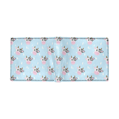 Cow Pattern Print Design 07 Men's ID Card Wallet