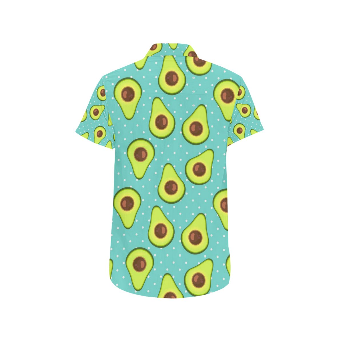 Avocado Pattern Print Design AC012 Men's Short Sleeve Button Up Shirt