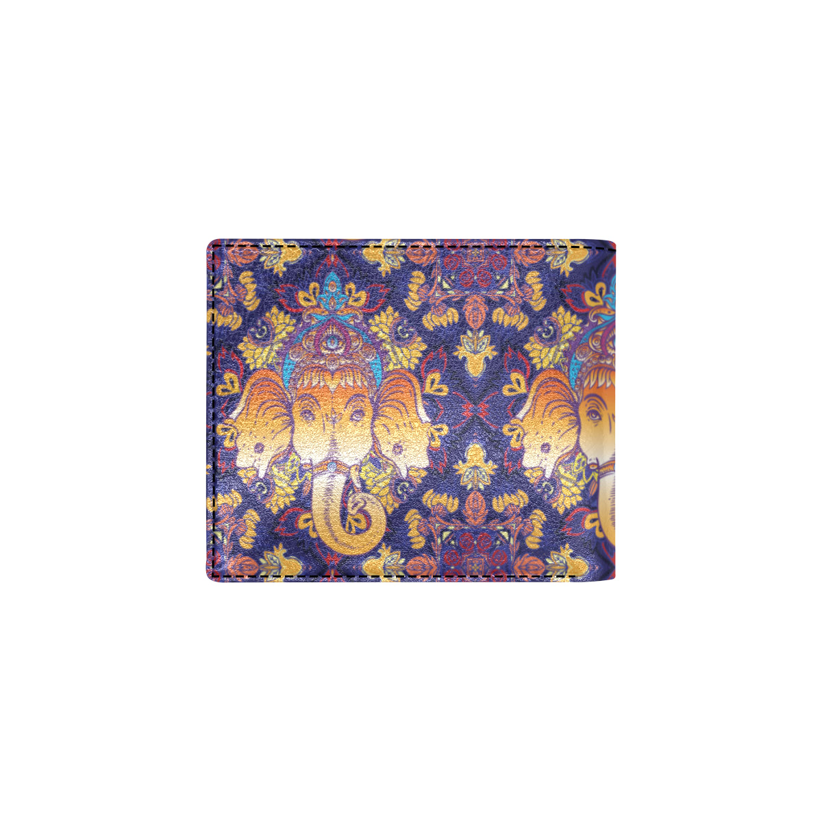 Ganesha Pattern Print Design 01 Men's ID Card Wallet