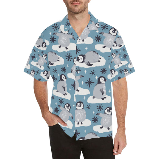 Penguin Pattern Print Design A05 Men's Hawaiian Shirt