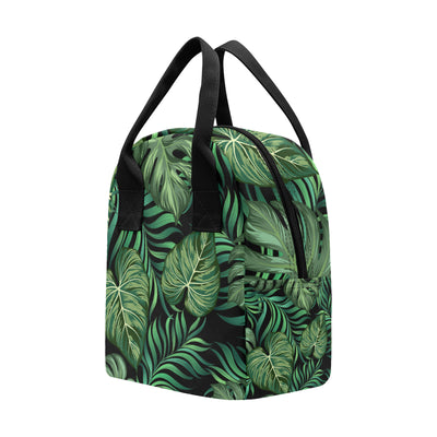 Green Fresh Tropical Palm Leaves Insulated Lunch Bag