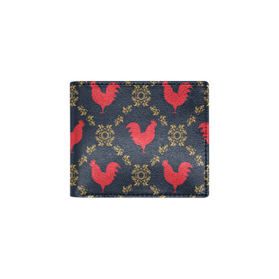 Rooster Pattern Print Design A02 Men's ID Card Wallet