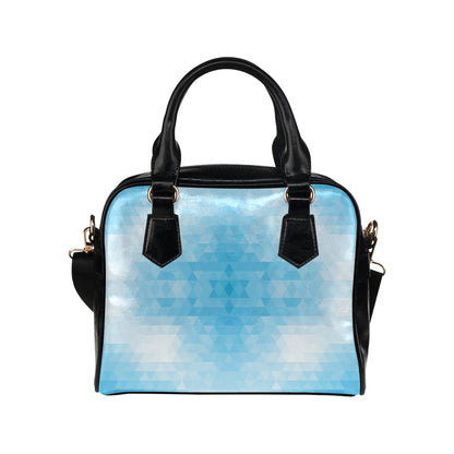 Geometric Blue Pattern Print Design 01 Shoulder Handbag