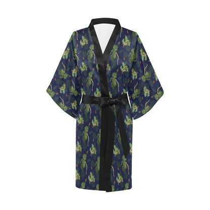 Boa Pattern Print Design 02 Women's Short Kimono