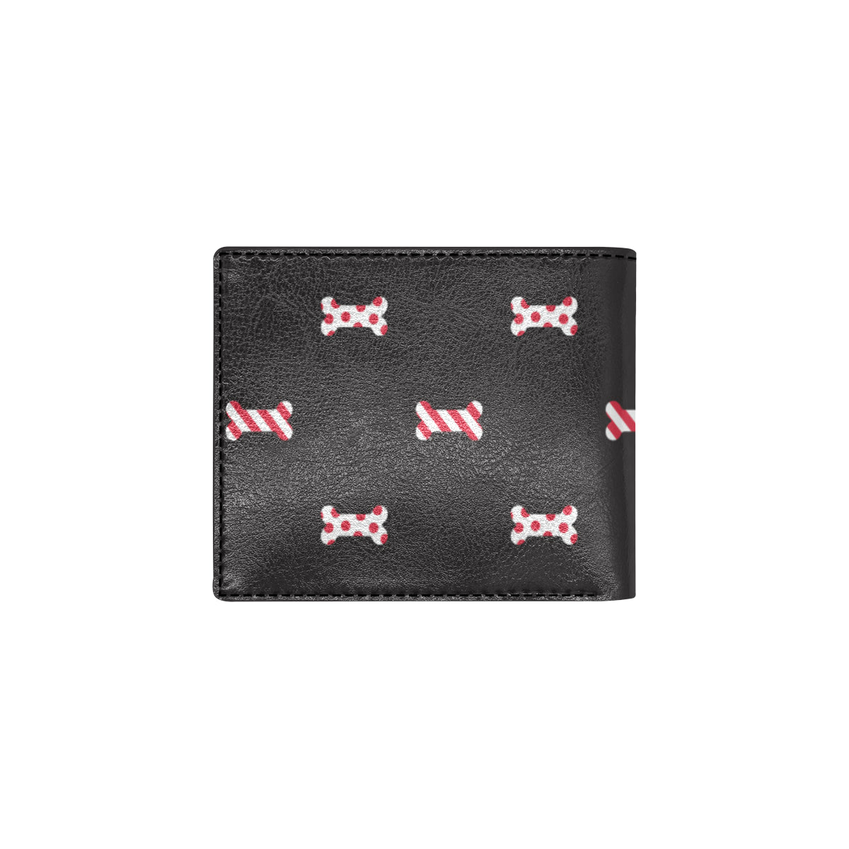 Dog Bone Pattern Print Design 04 Men's ID Card Wallet