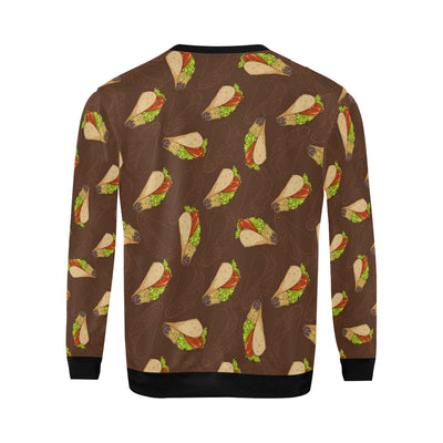 Taco Pattern Print Design TC08 Men Long Sleeve Sweatshirt