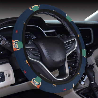 Mermaid Girl Pattern Print Design 01 Steering Wheel Cover with Elastic Edge
