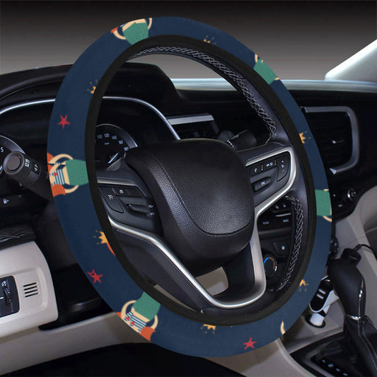 Mermaid Girl Pattern Print Design 01 Steering Wheel Cover with Elastic Edge