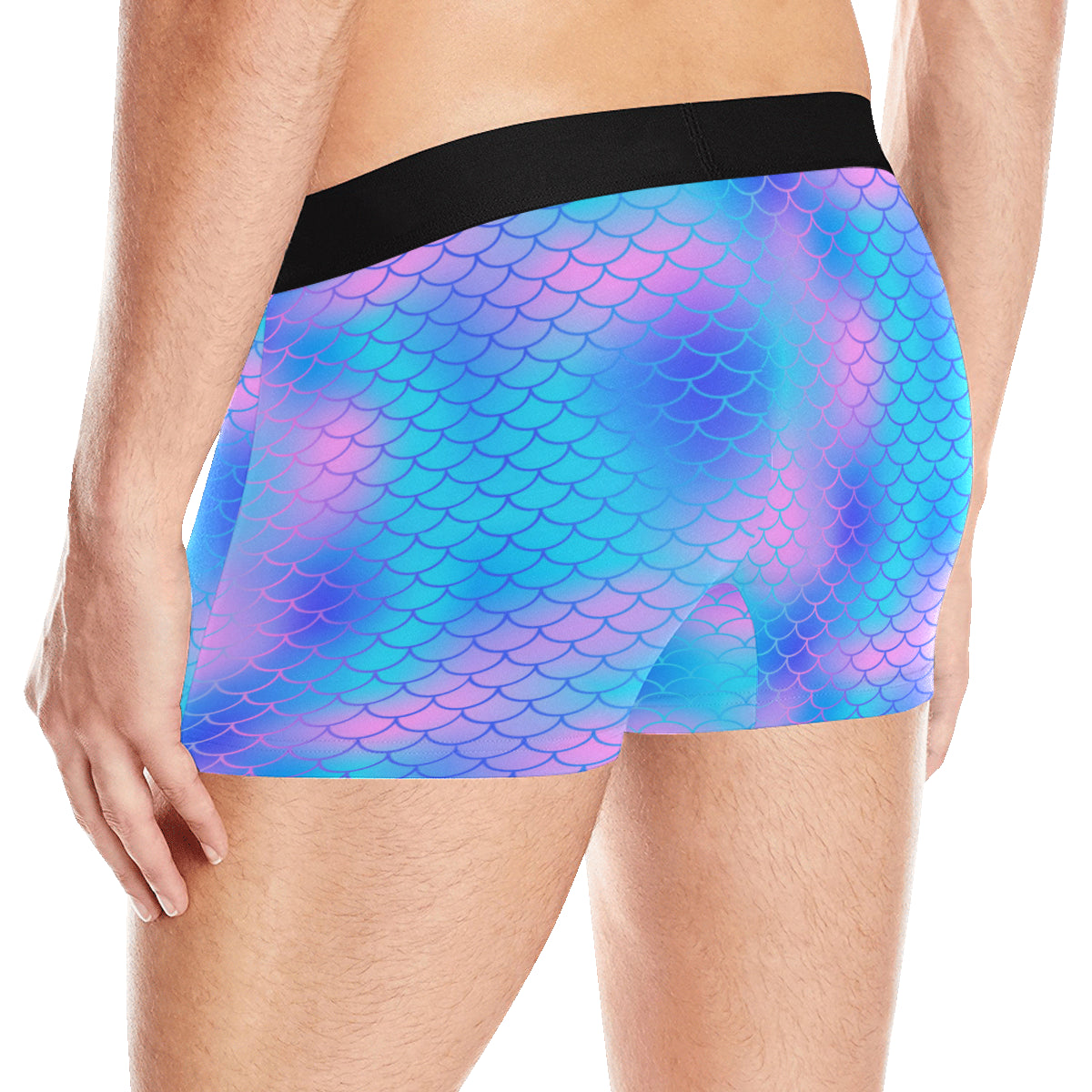 Mermaid Scales Pattern Print Design 04 Men's Boxer Briefs