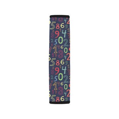 Number Pattern Print Design A01 Car Seat Belt Cover