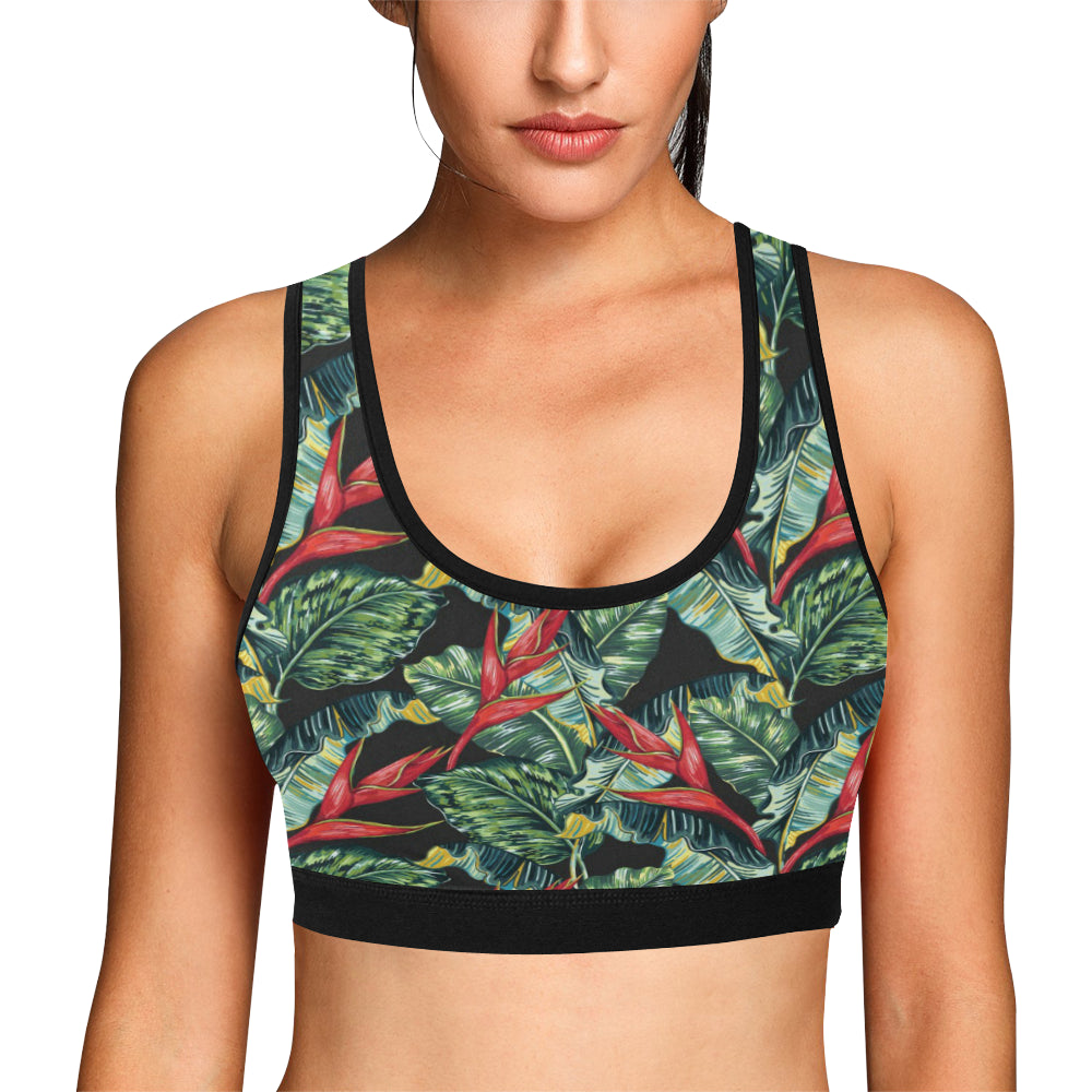 Bird Of Paradise Pattern Print Design BOP06 Sports Bra