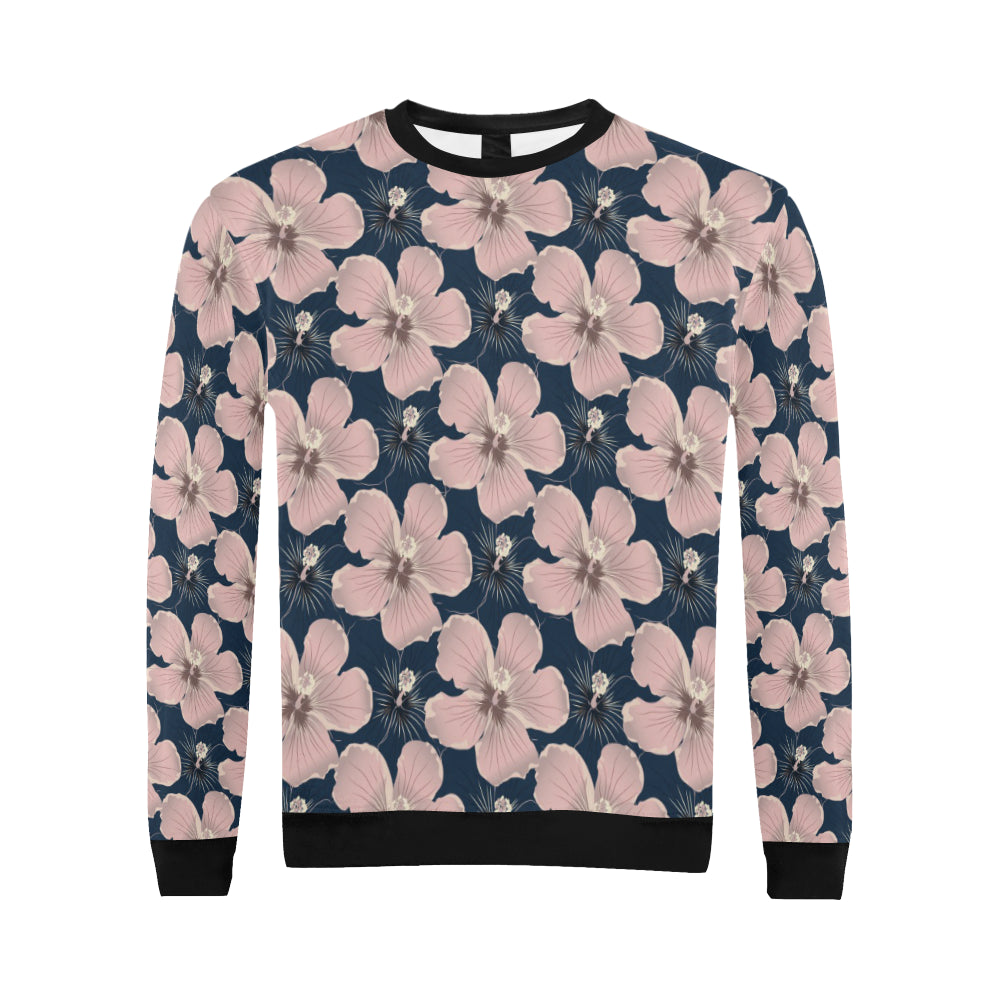 Plumeria Pattern Print Design PM018 Men Long Sleeve Sweatshirt
