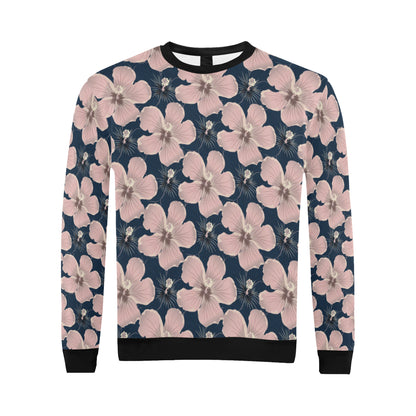 Plumeria Pattern Print Design PM018 Men Long Sleeve Sweatshirt