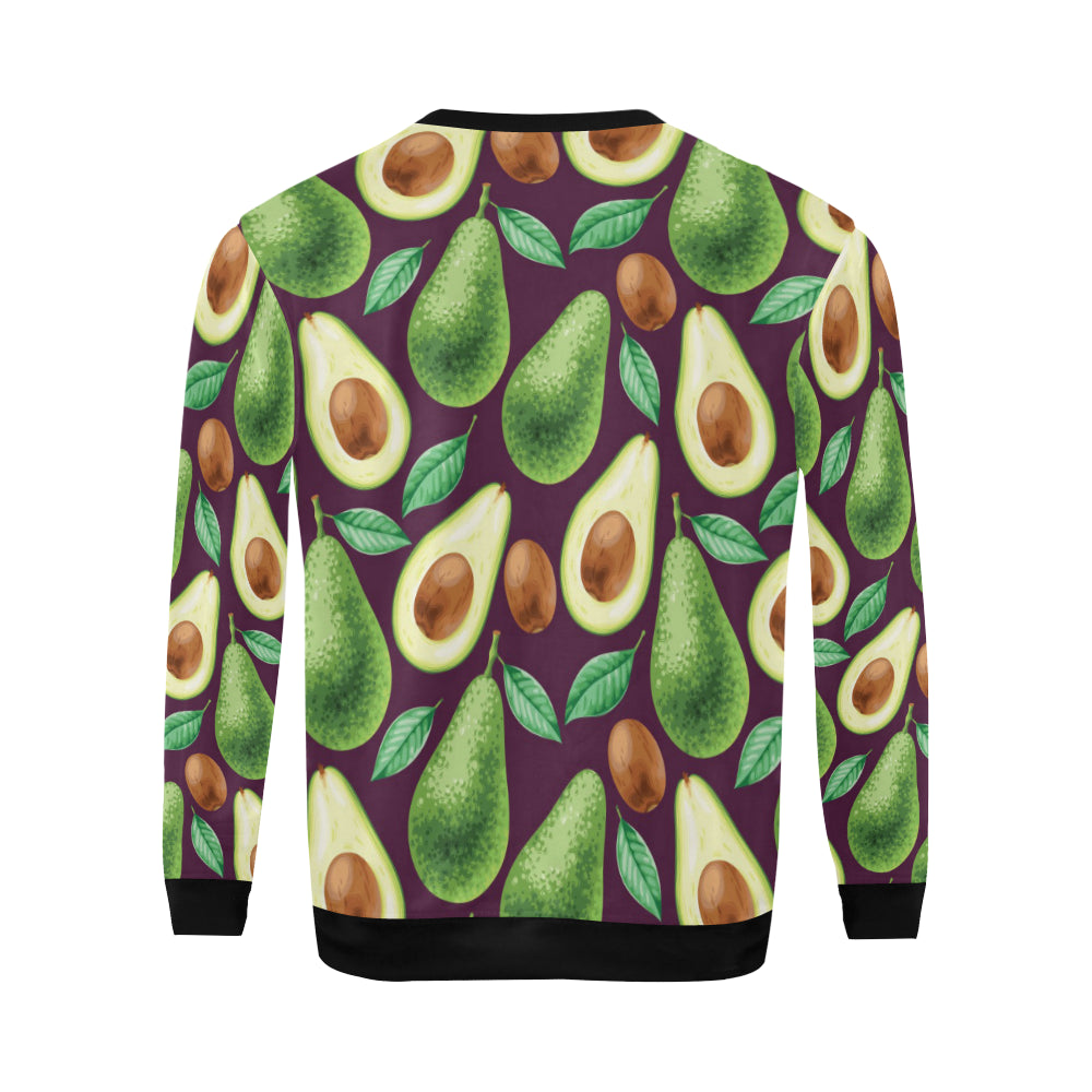 Avocado Pattern Print Design AC08 Men Long Sleeve Sweatshirt